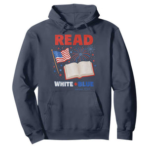 Patriotic Bookish 4th Of July Read White Blue Since 1776 Hoodie TS10 Navy Print Your Wear