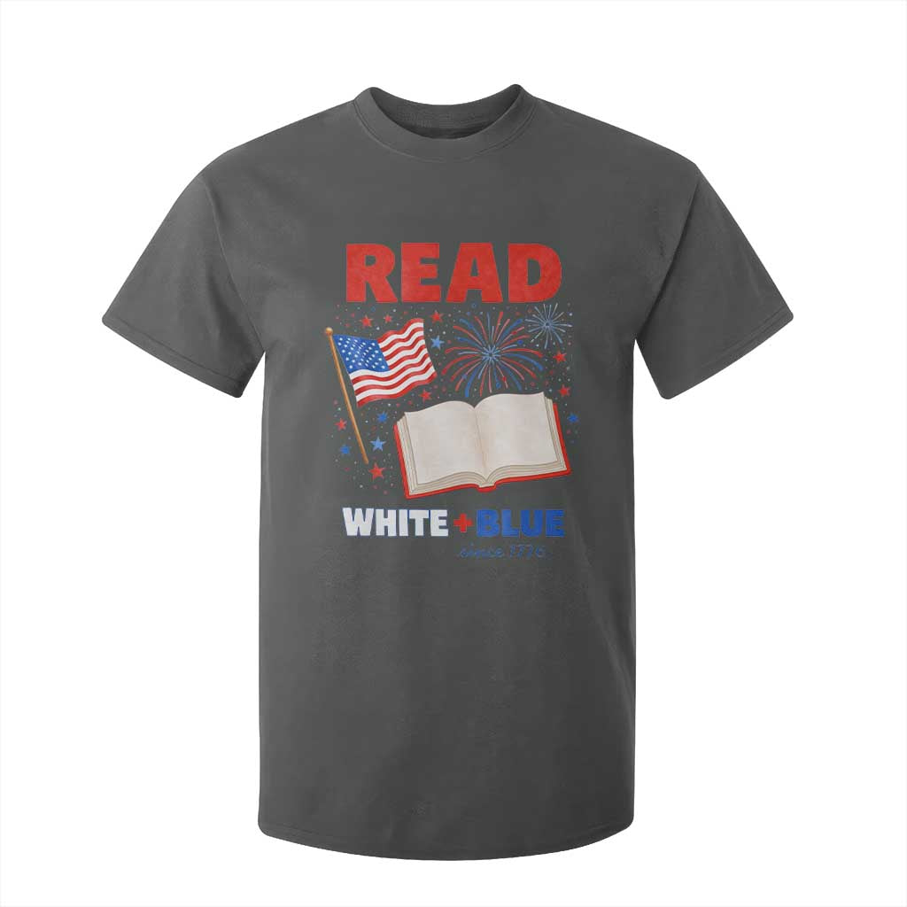 Patriotic Bookish 4th Of July Read White Blue Since 1776 T Shirt For Kid TS10 Dark Heather Print Your Wear