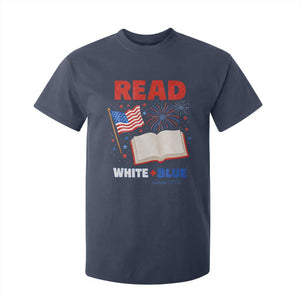 Patriotic Bookish 4th Of July Read White Blue Since 1776 T Shirt For Kid TS10 Navy Print Your Wear