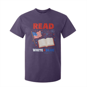 Patriotic Bookish 4th Of July Read White Blue Since 1776 T Shirt For Kid TS10 Purple Print Your Wear