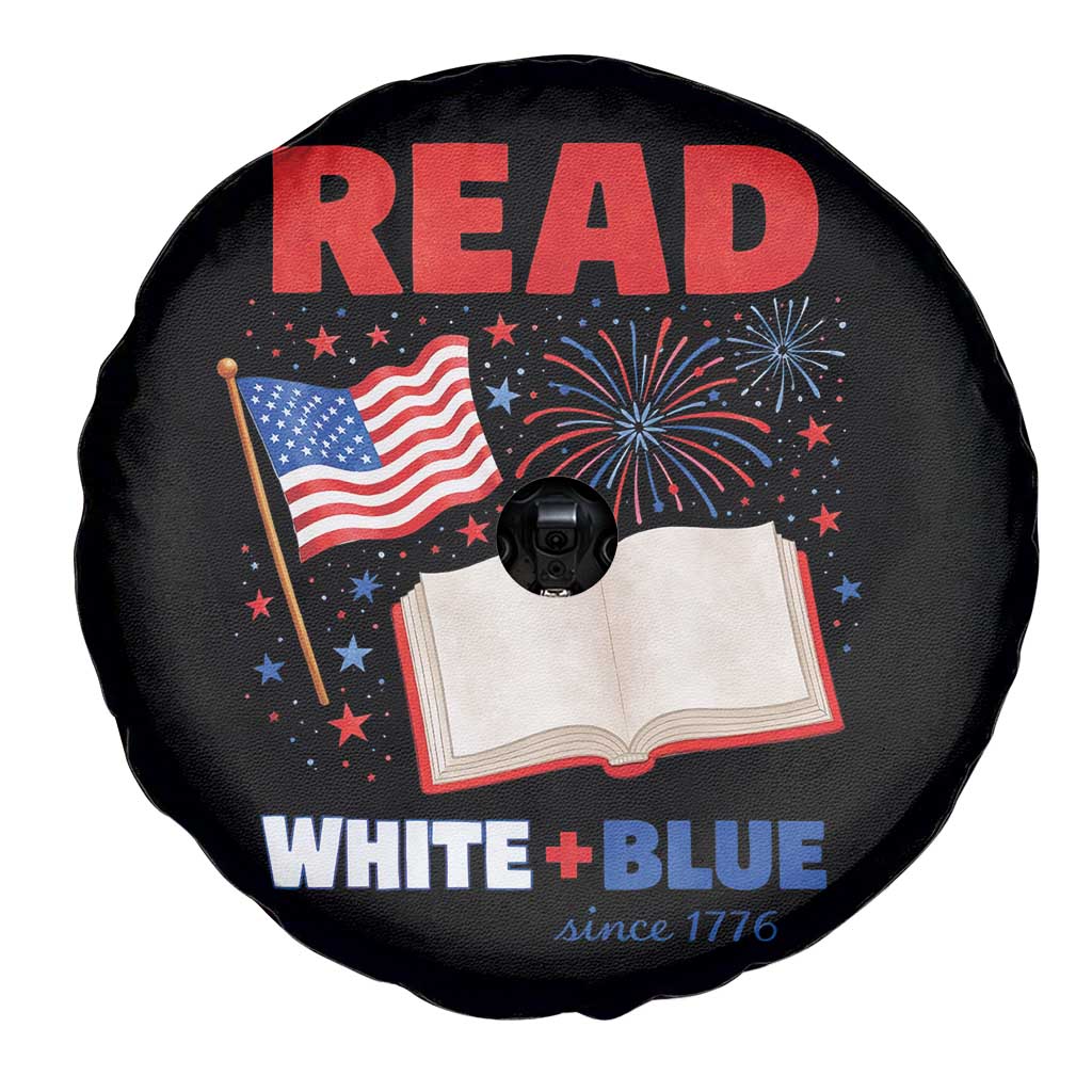 Patriotic Bookish 4th Of July Read White Blue Since 1776 Spare Tire Cover TS10 Print Your Wear