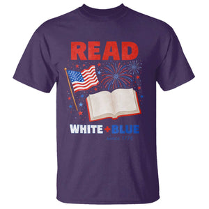 Patriotic Bookish 4th Of July Read White Blue Since 1776 T Shirt TS10 Purple Print Your Wear