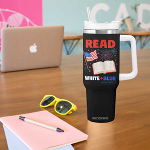 Patriotic Bookish 4th Of July Read White Blue Since 1776 Tumbler With Handle TS10 Print Your Wear