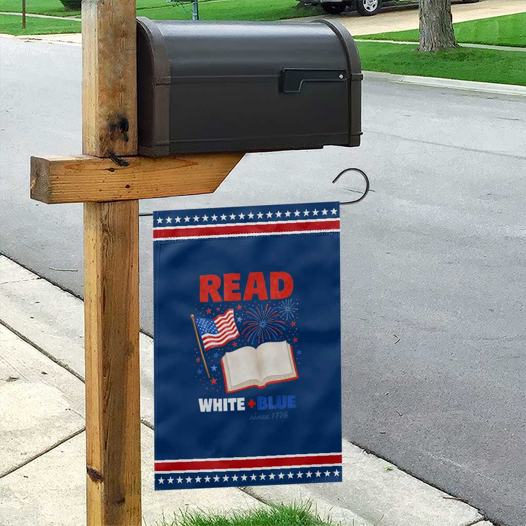 Patriotic Bookish 4th Of July Read White Blue Since 1776 Garden Flag TS10 Classic Blue Red Print Your Wear