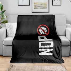 No ICE Protest Throw Blanket Nope Sign Vertical TS10 Print Your Wear