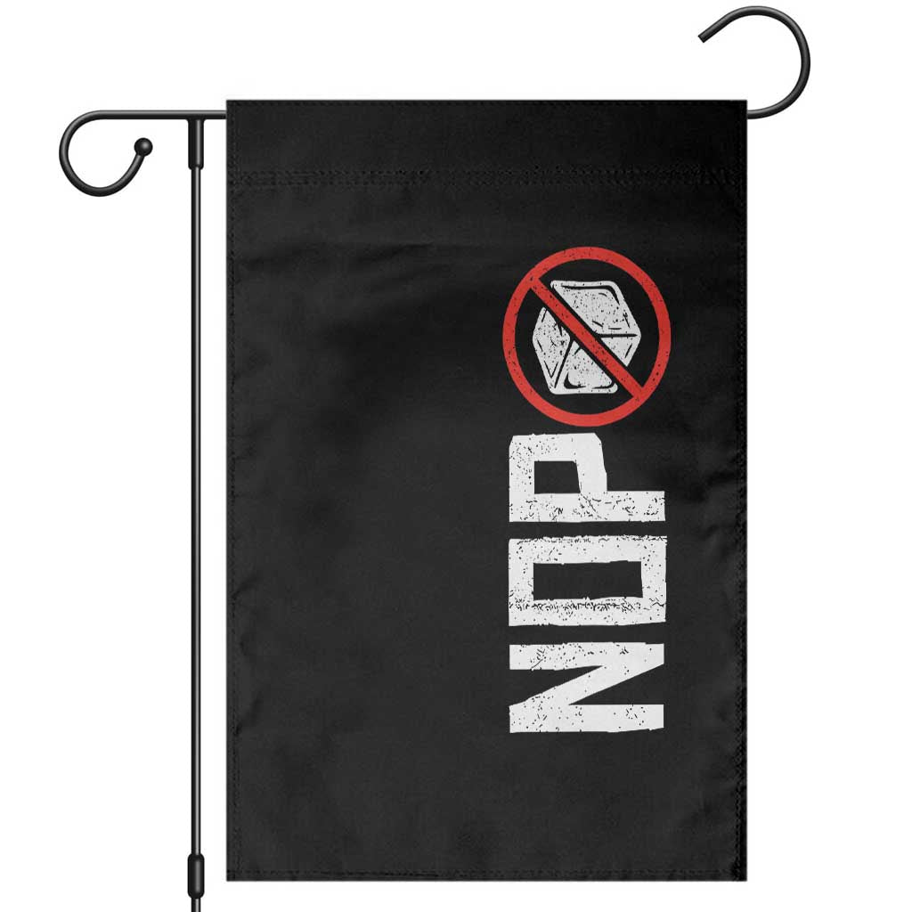 No ICE Protest Garden Flag Nope Sign Vertical TS10 Black Print Your Wear