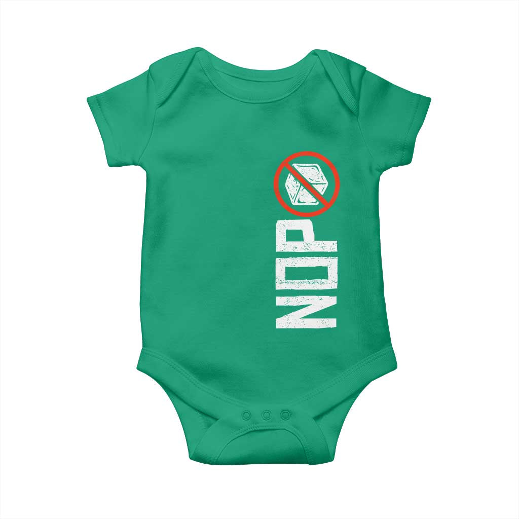 No ICE Protest Baby Onesie Nope Sign Vertical TS10 Irish Green Print Your Wear