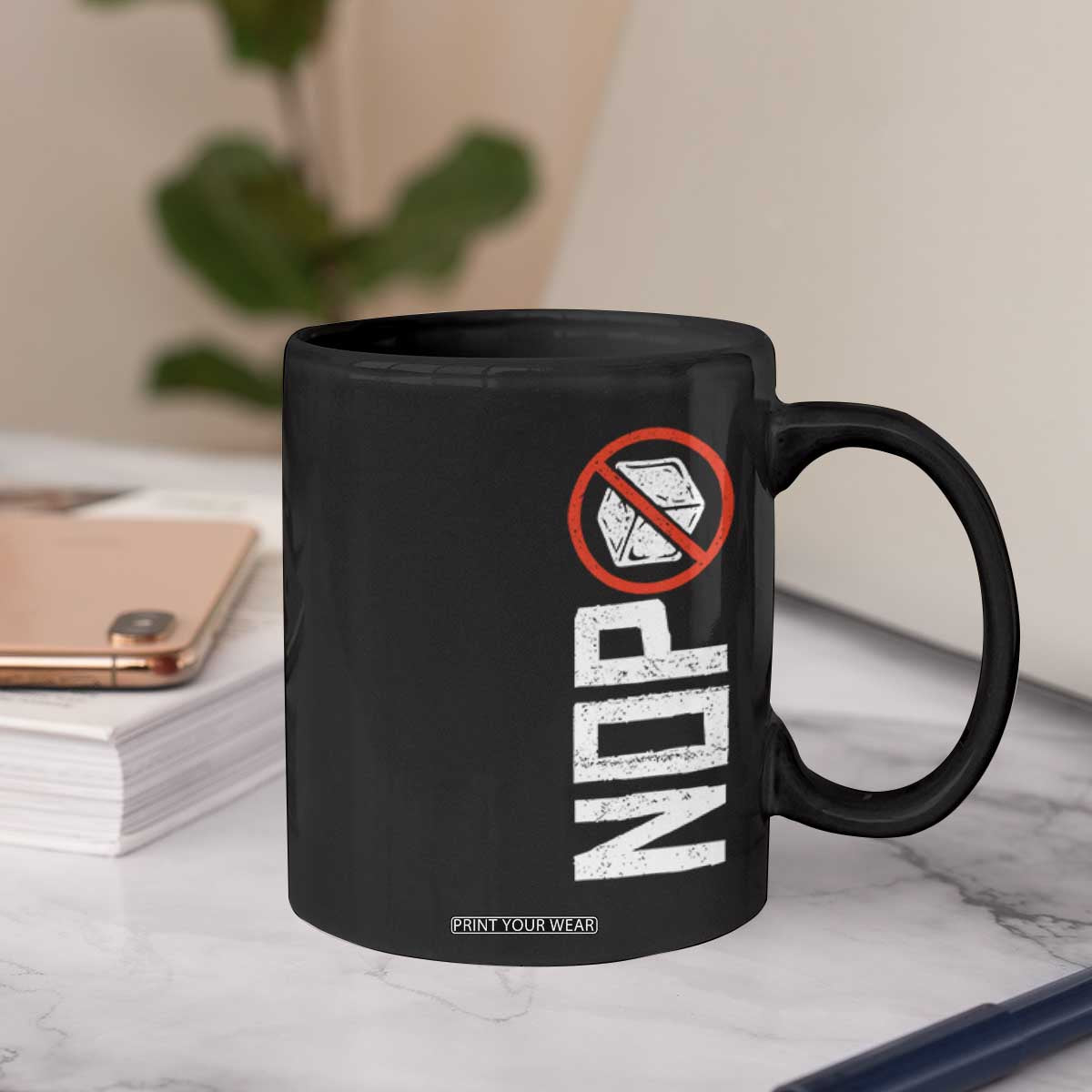 No ICE Protest Coffee Mug Nope Sign Vertical TS10 Print Your Wear