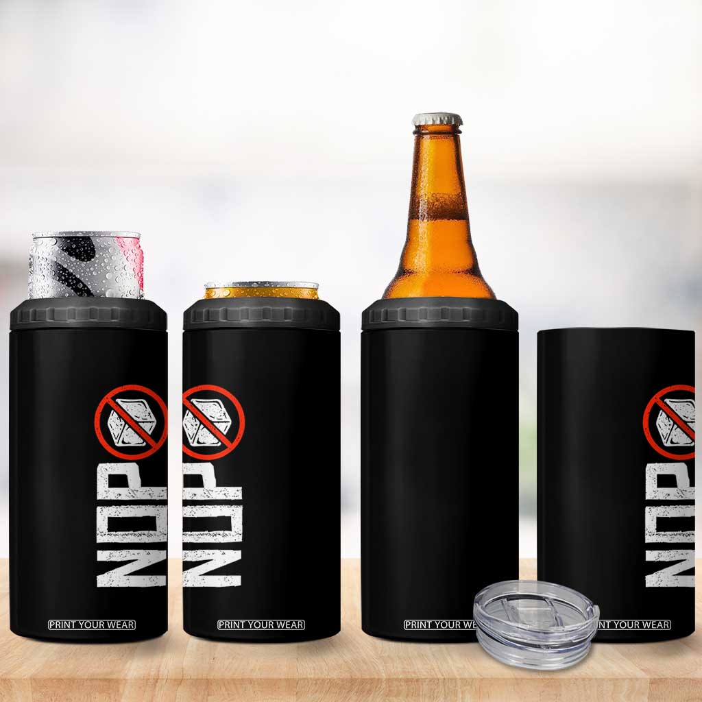 No ICE Protest 4 in 1 Can Cooler Tumbler Nope Sign Vertical TS10 Print Your Wear