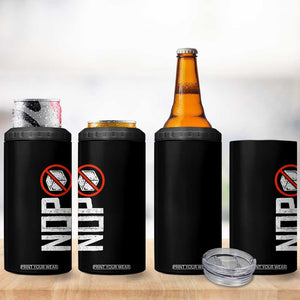 No ICE Protest 4 in 1 Can Cooler Tumbler Nope Sign Vertical TS10 Print Your Wear