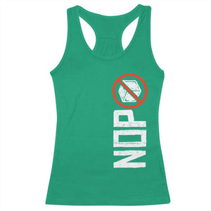 No ICE Protest Racerback Tank Top Nope Sign Vertical TS10 Irish Green Print Your Wear