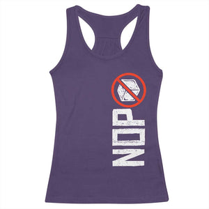 No ICE Protest Racerback Tank Top Nope Sign Vertical TS10 Purple Print Your Wear