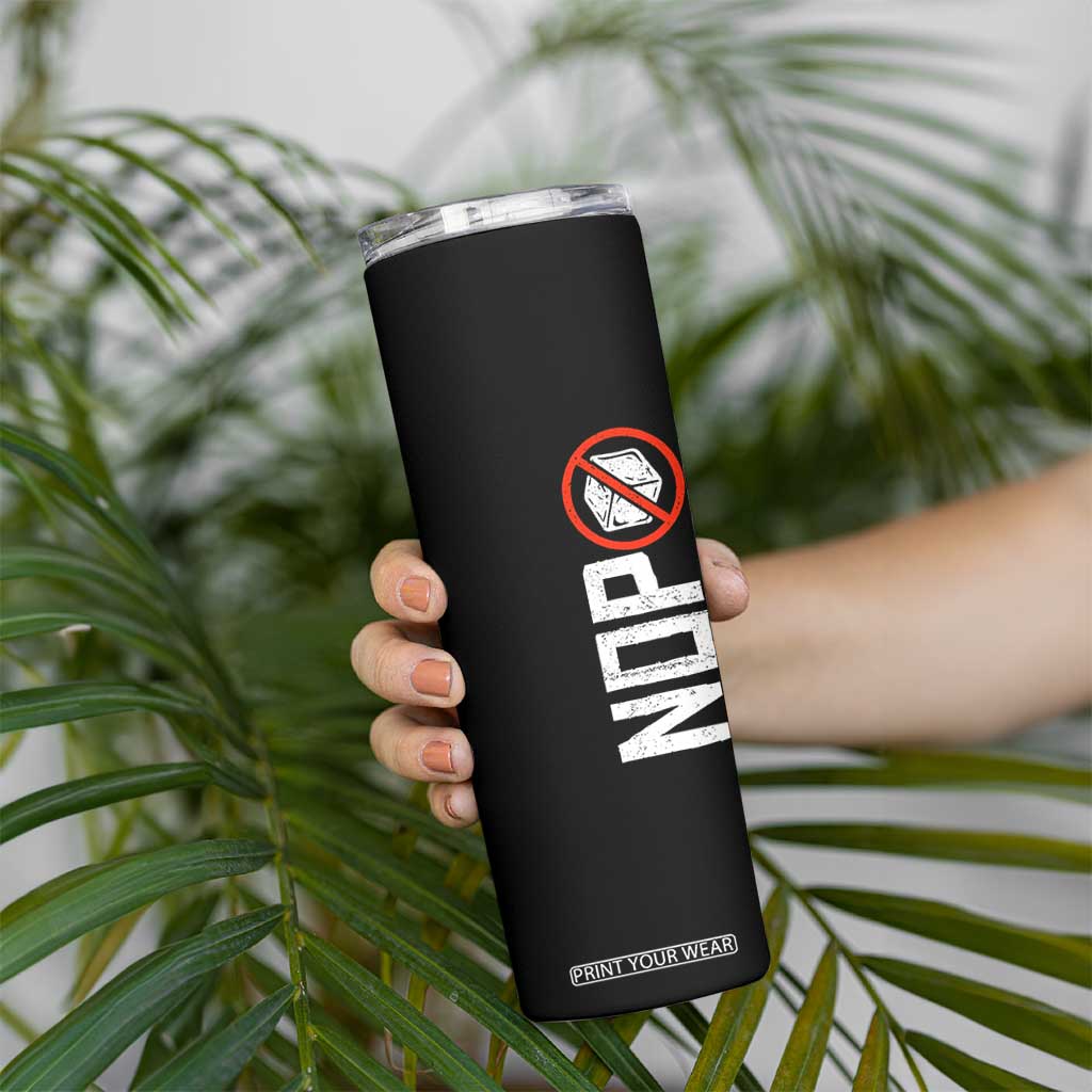 No ICE Protest Skinny Tumbler Nope Sign Vertical TS10 Print Your Wear