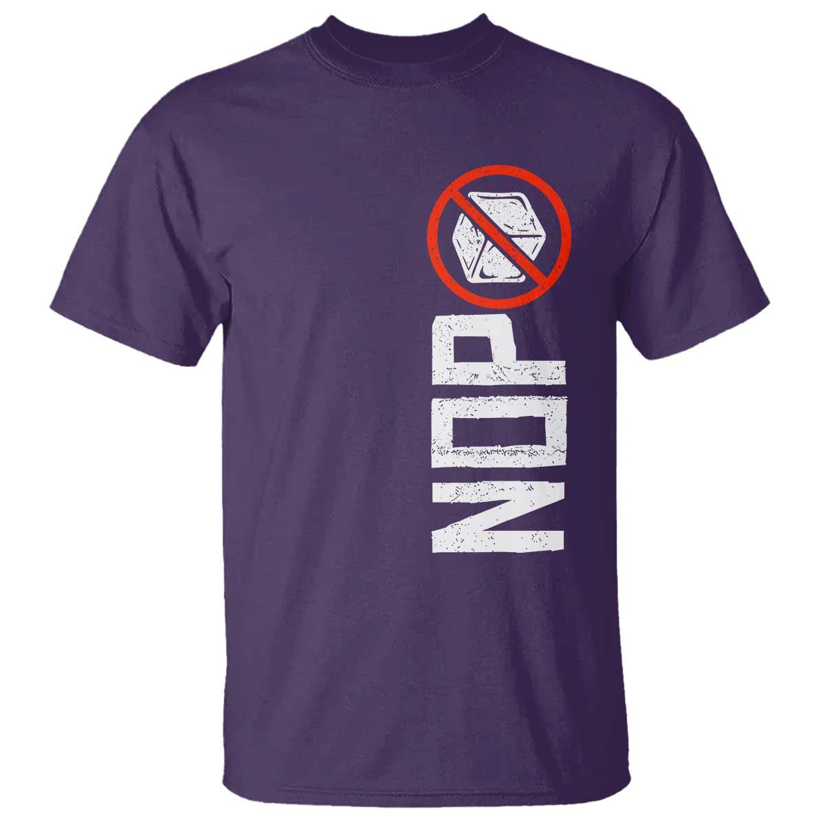No ICE Protest T Shirt Nope Sign Vertical TS10 Purple Print Your Wear