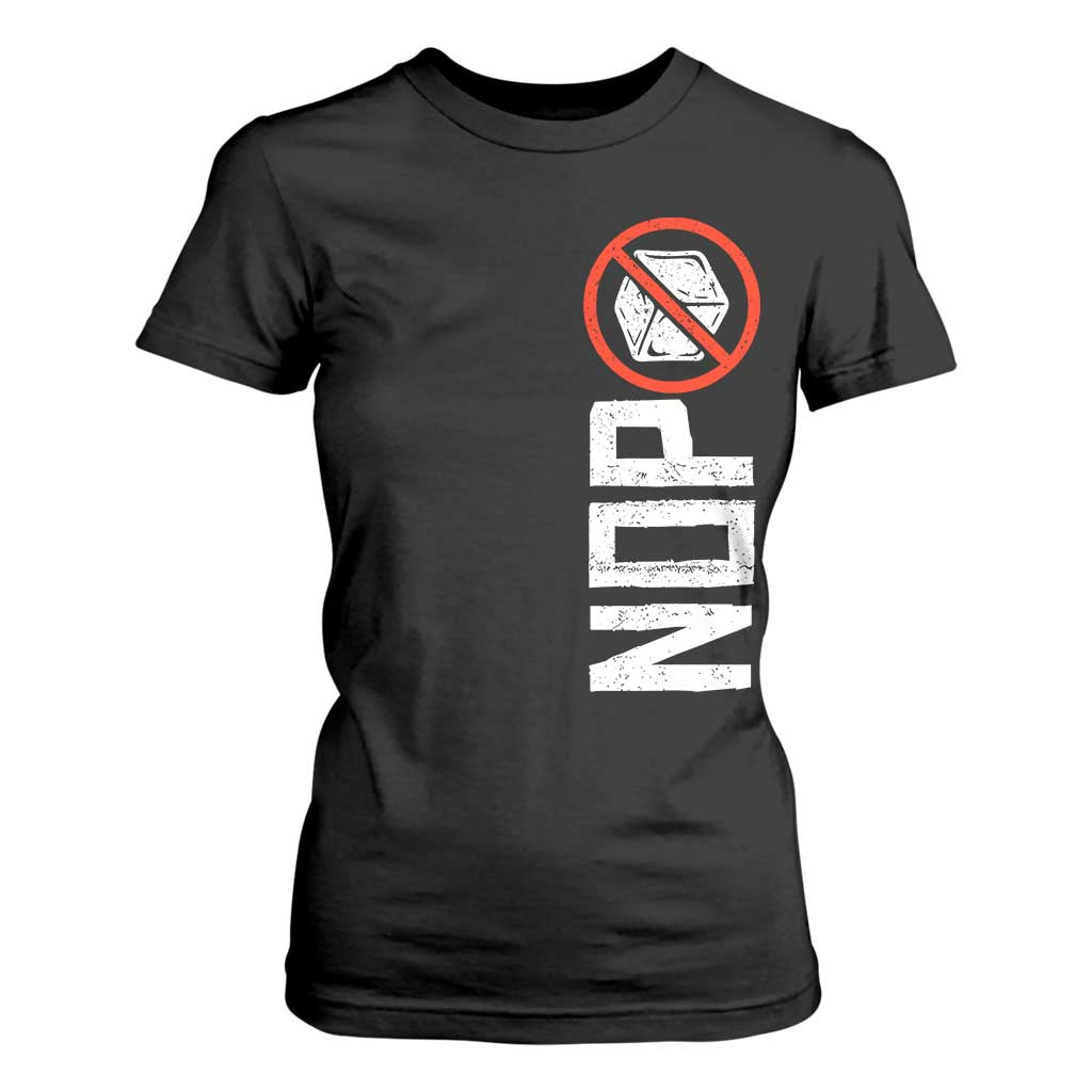 No ICE Protest T Shirt For Women Nope Sign Vertical TS10 Black Print Your Wear