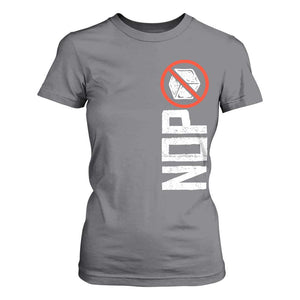 No ICE Protest T Shirt For Women Nope Sign Vertical TS10 Charcoal Print Your Wear
