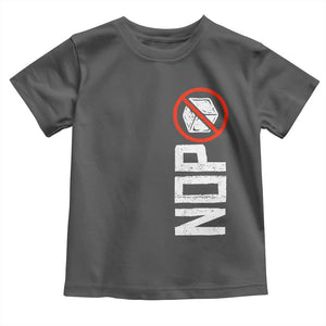 No ICE Protest Toddler T Shirt Nope Sign Vertical TS10 Dark Heather Print Your Wear