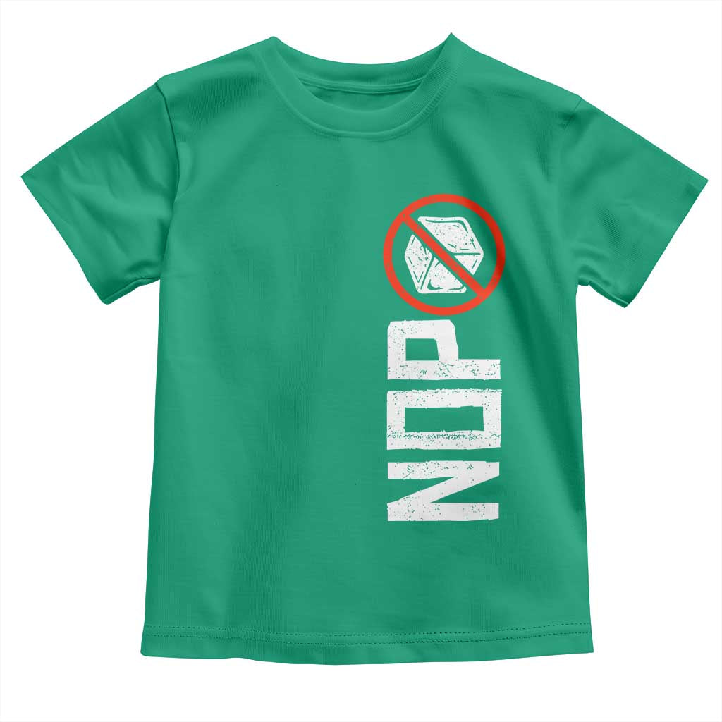 No ICE Protest Toddler T Shirt Nope Sign Vertical TS10 Irish Green Print Your Wear