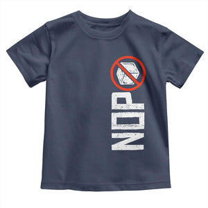 No ICE Protest Toddler T Shirt Nope Sign Vertical TS10 Navy Print Your Wear