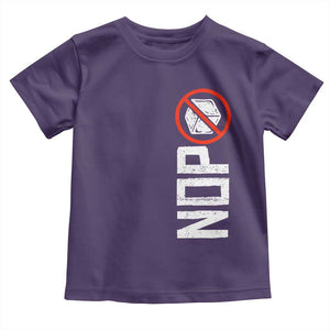 No ICE Protest Toddler T Shirt Nope Sign Vertical TS10 Purple Print Your Wear