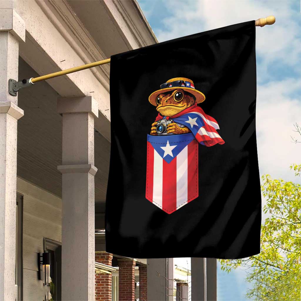 Funny Coqui Frog Puerto Rico Flag Garden Flag Puerto Rican Taino Buricua Borinquen TS10 Print Your Wear