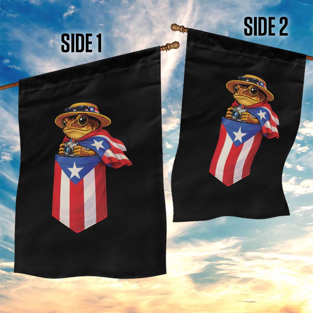 Funny Coqui Frog Puerto Rico Flag Garden Flag Puerto Rican Taino Buricua Borinquen TS10 Print Your Wear