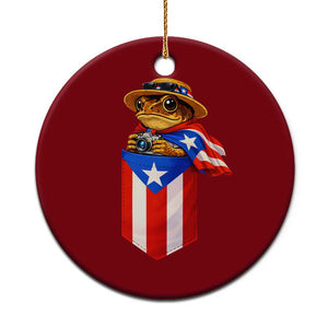 Funny Coqui Frog Puerto Rico Flag Ceramic Ornament Puerto Rican Taino Buricua Borinquen TS10 1pc Red Print Your Wear