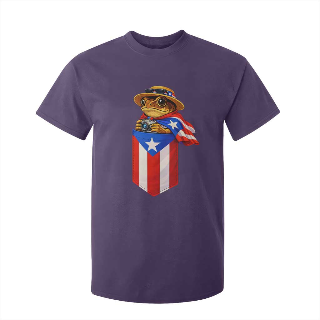 Funny Coqui Frog Puerto Rico Flag T Shirt For Kid Puerto Rican Taino Buricua Borinquen TS10 Purple Print Your Wear