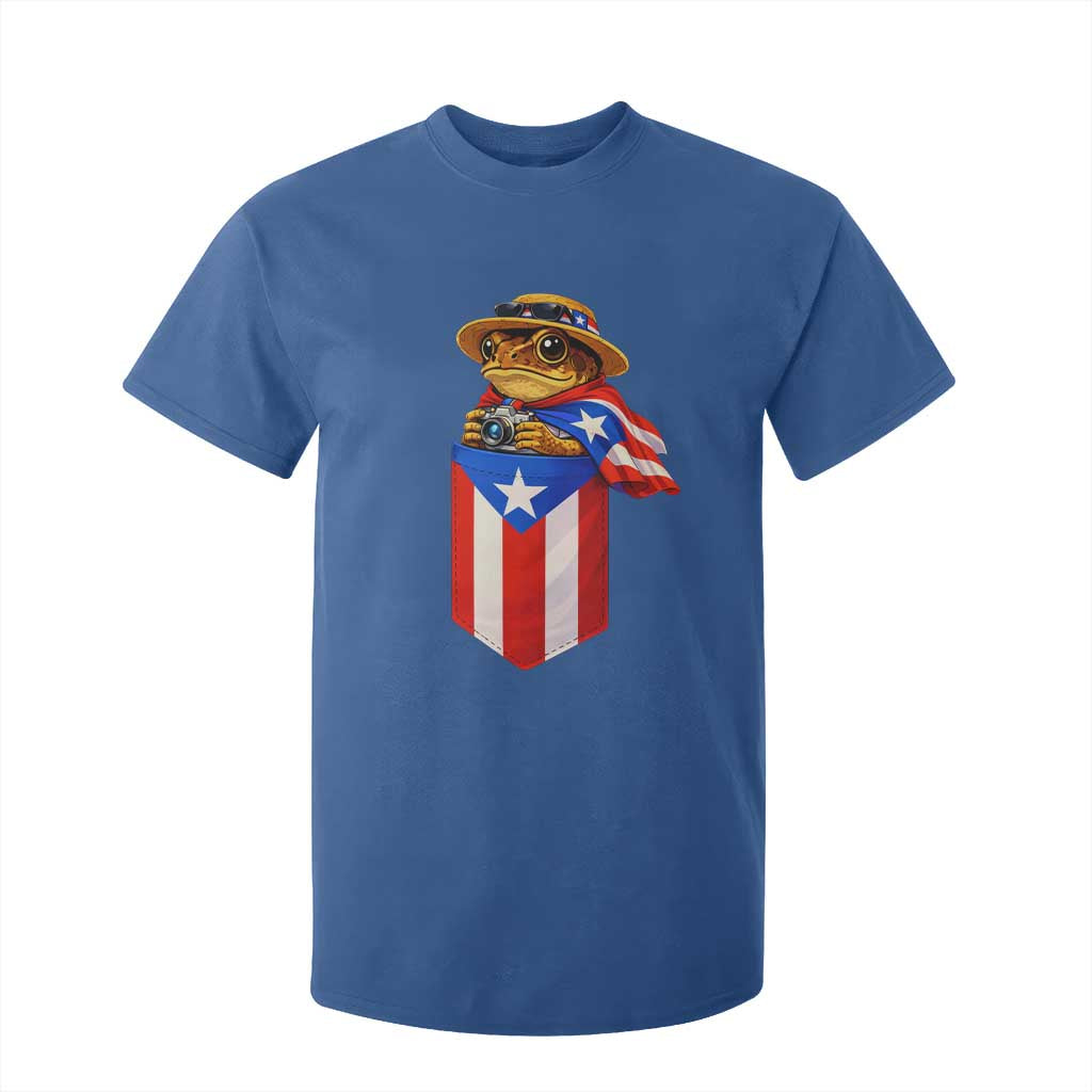 Funny Coqui Frog Puerto Rico Flag T Shirt For Kid Puerto Rican Taino Buricua Borinquen TS10 Royal Blue Print Your Wear