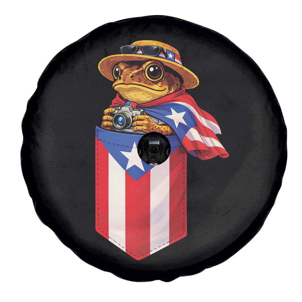 Funny Coqui Frog Puerto Rico Flag Spare Tire Cover Puerto Rican Taino Buricua Borinquen TS10 Print Your Wear