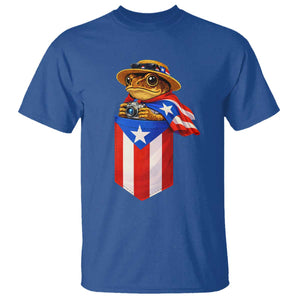 Funny Coqui Frog Puerto Rico Flag T Shirt Puerto Rican Taino Buricua Borinquen TS10 Royal Blue Print Your Wear
