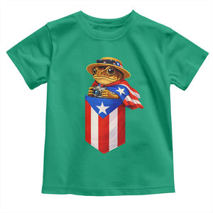Funny Coqui Frog Puerto Rico Flag Toddler T Shirt Puerto Rican Taino Buricua Borinquen TS10 Irish Green Print Your Wear