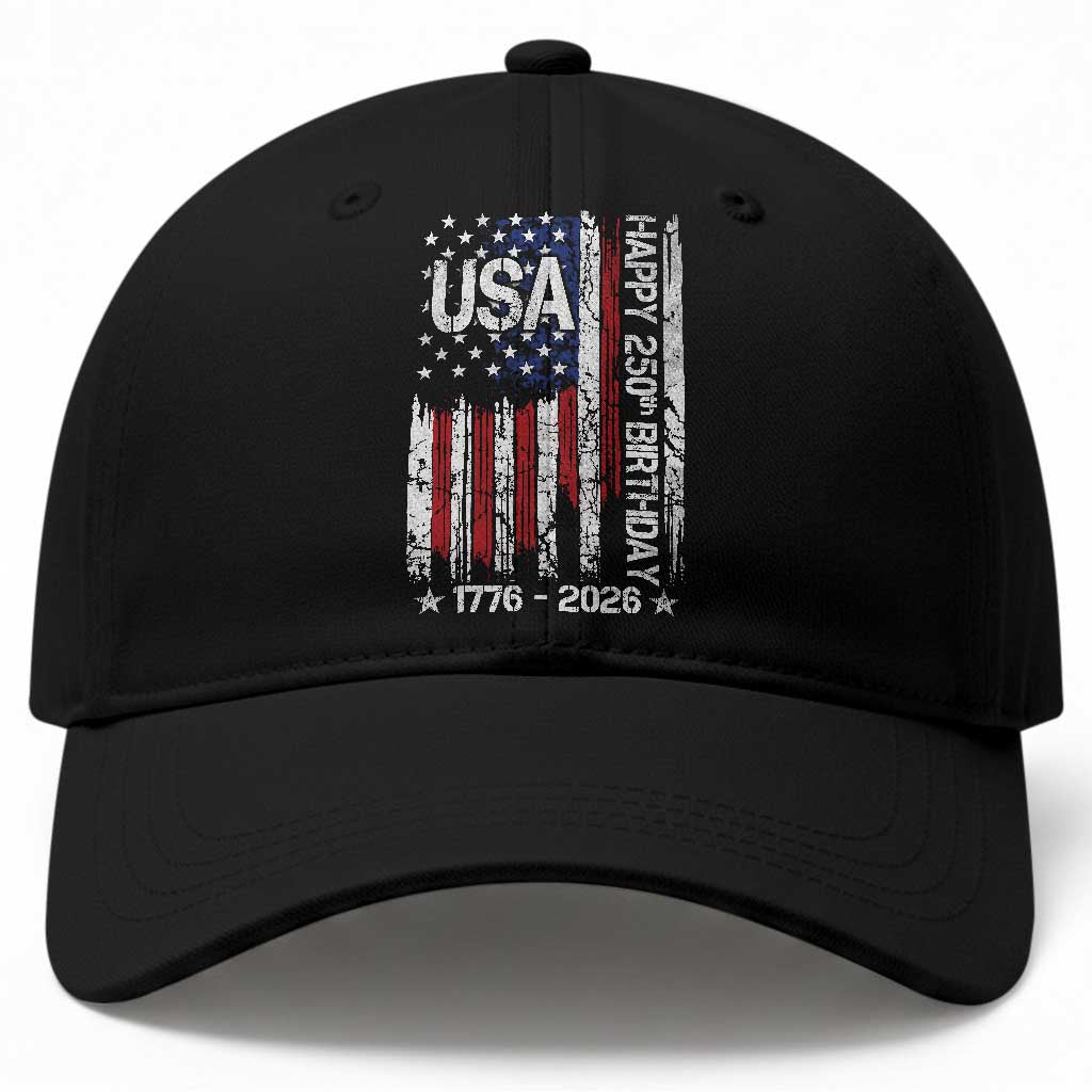 250 Years America Anniversary Flag Baseball Cap 4th of July Patriotic Independence Day TS10 Print Your Wear