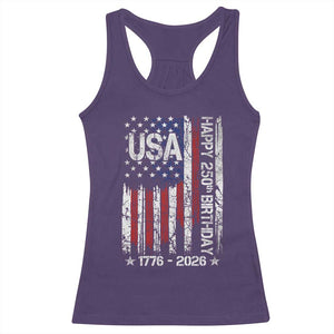 250 Years America Anniversary Flag Racerback Tank Top 4th of July Patriotic Independence Day TS10 Purple Print Your Wear