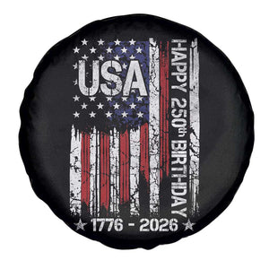 250 Years America Anniversary Flag Spare Tire Cover 4th of July Patriotic Independence Day TS10 Print Your Wear