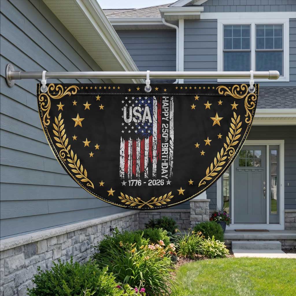 250 Years America Anniversary Flag Patriotic Fan Flag 4th of July Independence Day
