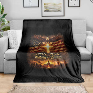 250th Anniversary USA Throw Blanket 1776 2026 4th of July Patriotic Us 250 Flag TS10 Print Your Wear