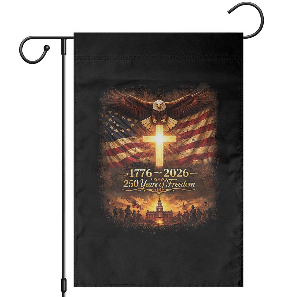 250th Anniversary USA Garden Flag 1776 2026 4th of July Patriotic Us 250 Flag TS10 Black Print Your Wear