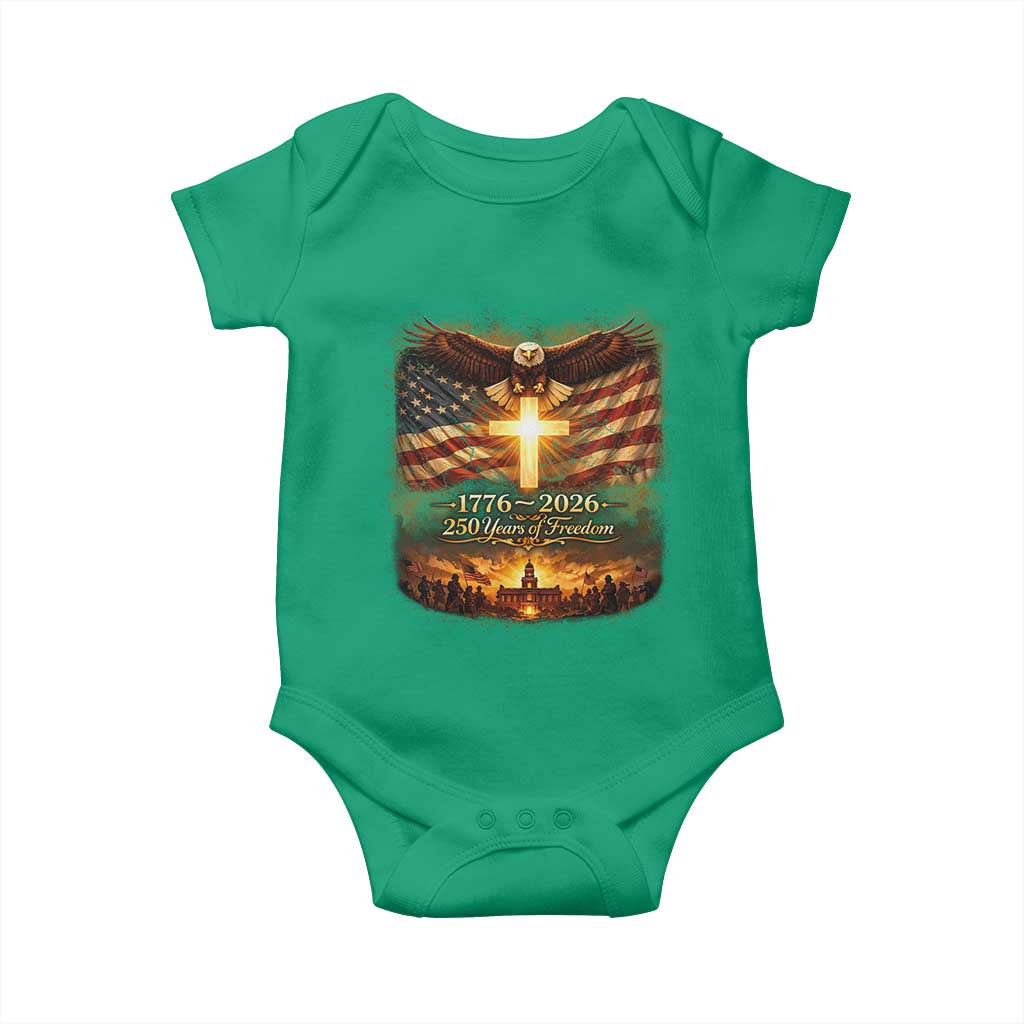 250th Anniversary USA Baby Onesie 1776 2026 4th of July Patriotic Us 250 Flag TS10 Irish Green Print Your Wear