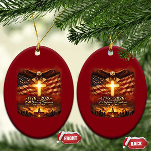 250th Anniversary USA Ceramic Ornament 1776 2026 4th of July Patriotic Us 250 Flag TS10 Print Your Wear