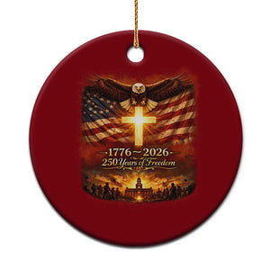 250th Anniversary USA Ceramic Ornament 1776 2026 4th of July Patriotic Us 250 Flag TS10 1pc Red Print Your Wear