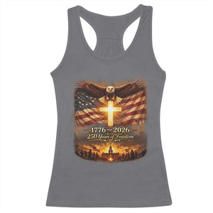 250th Anniversary USA Racerback Tank Top 1776 2026 4th of July Patriotic Us 250 Flag TS10 Charcoal Print Your Wear