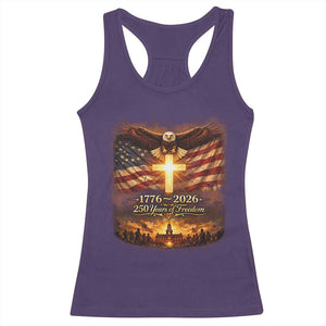 250th Anniversary USA Racerback Tank Top 1776 2026 4th of July Patriotic Us 250 Flag TS10 Purple Print Your Wear