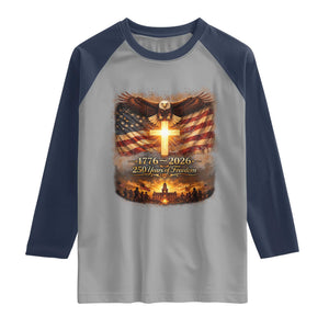 250th Anniversary USA Raglan Shirt 1776 2026 4th of July Patriotic Us 250 Flag TS10 Sport Gray Navy Print Your Wear