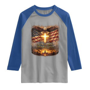 250th Anniversary USA Raglan Shirt 1776 2026 4th of July Patriotic Us 250 Flag TS10 Sport Gray Royal Print Your Wear