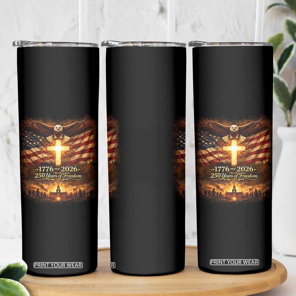 250th Anniversary USA Skinny Tumbler 1776 2026 4th of July Patriotic Us 250 Flag TS10 Print Your Wear