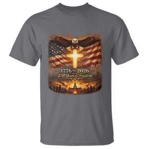 250th Anniversary USA T Shirt 1776 2026 4th of July Patriotic Us 250 Flag TS10 Charcoal Print Your Wear