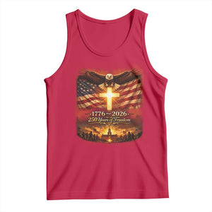 250th Anniversary USA Tank Top 1776 2026 4th of July Patriotic Us 250 Flag TS10 Red Print Your Wear