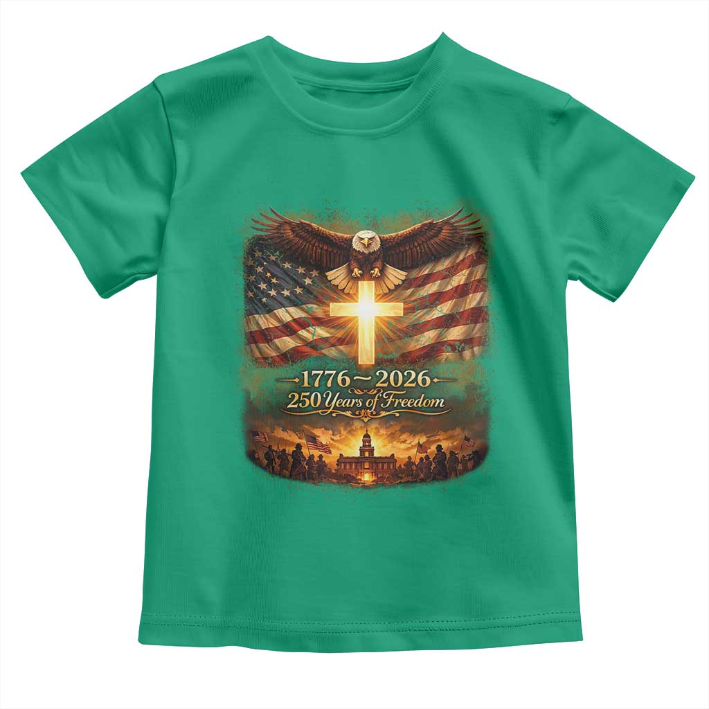 250th Anniversary USA Toddler T Shirt 1776 2026 4th of July Patriotic Us 250 Flag TS10 Irish Green Print Your Wear