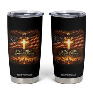 250th Anniversary USA Tumbler Cup 1776 2026 4th of July Patriotic Us 250 Flag TS10 Black Print Your Wear